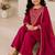 Ranipink japan satin embroidery with sequence work kids kurta set