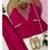 Ranipink japan satin embroidery with sequence work kids kurta set