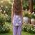 Purple and white printed cotton festive wear kurta set