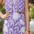 Purple and white printed cotton festive wear kurta set