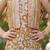 Brown and white printed cotton festive wear kurta set