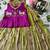 Soft dola silk with tissue strips with embroidery lace kids lehenga choli