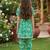 White and green printed cotton festive wear kurta set