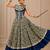 Navy Blue Navratri Chanderi Lehenga with Real Mirror Work