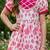 White and pink printed cotton festive wear kurta set