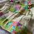 Kids pista salsa fabric gown with viscose crepe koti featuring hand-placed position embroidery work