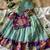 Kids skyblue salsa fabric gown with viscose crepe koti featuring hand-placed position embroidery work