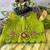 Kids yellow soft organza zari weaving gown with raw silk maggam embroidery work koti