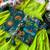 Kids parotgreen soft viscose natural crepe gown with viscose natural crepe position embroidery work koti