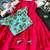 Kids ranipink soft viscose natural crepe gown with viscose natural crepe position embroidery work koti