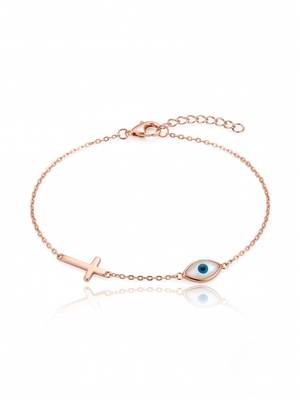 925 silver crossed gaze bracelet for women 3