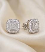 925 silver earrings celeste radiance halo stud earrings for women