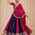 Multicolor Navratri Chinon Lehenga Set with Gotta Patti Work