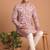 Men multicolor cotton blend digital print kurta set