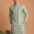 Men multicolor cotton blend digital print kurta set