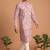 Men multicolor cotton blend digital print kurta set