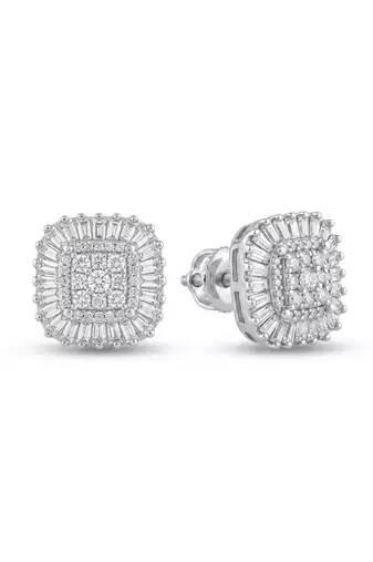 925 silver earrings celeste radiance halo stud earrings for women