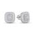 925 silver earrings celeste radiance halo stud earrings for women