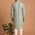 Men multicolor cotton blend digital print kurta set