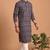 Men multicolor cotton blend digital print kurta set
