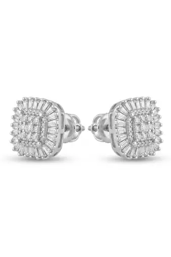 925 silver earrings celeste radiance halo stud earrings for women