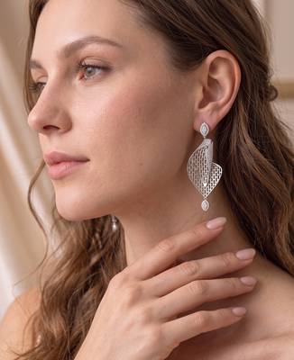 925 silver earrings celeste leaf drop earrings for women 1