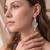 925 silver earrings celeste leaf drop earrings for women