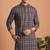 Men multicolor cotton blend digital print kurta set