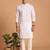 Men multivolor cotton blend digital print kurta set