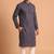 Men multicolor cotton blend digital print kurta set