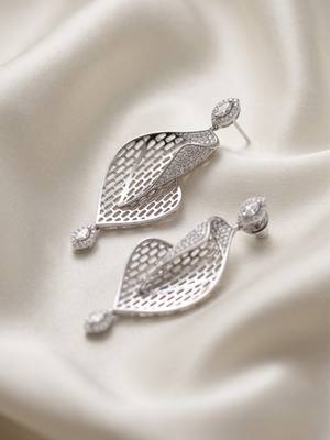 925 silver earrings celeste leaf drop earrings for women 2