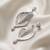925 silver earrings celeste leaf drop earrings for women