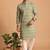 Men multicolor cotton blend digital print kurta set