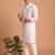 Men multivolor cotton blend digital print kurta set