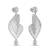 925 silver earrings celeste leaf drop earrings for women