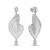925 silver earrings celeste leaf drop earrings for women