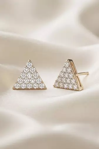 925 silver earrings trinity spark stud earrings for women