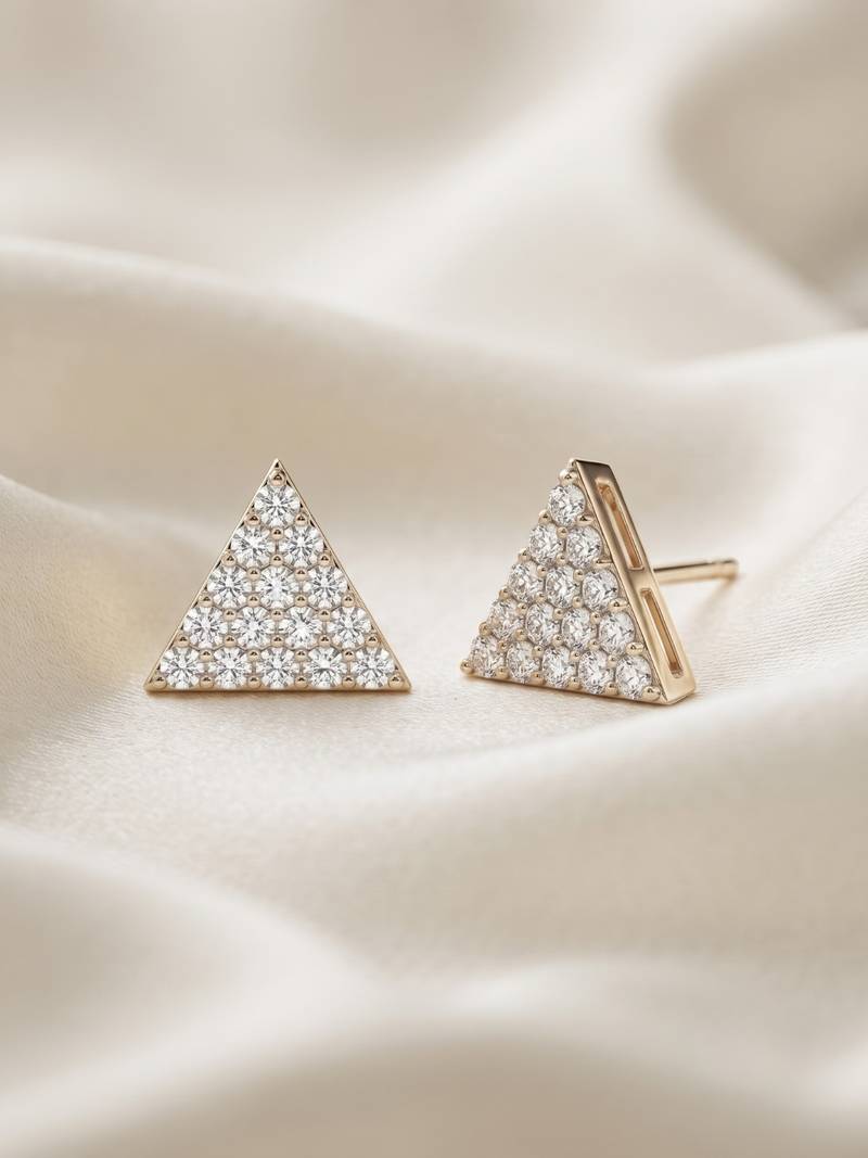 925 silver earrings trinity spark stud earrings for women