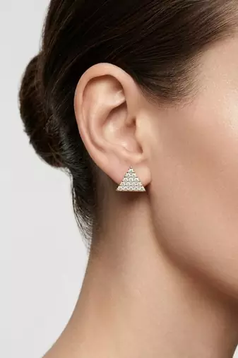 925 silver earrings trinity spark stud earrings for women
