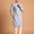 Men multivolor cotton blend digital print kurta set