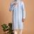 Men multicolor cotton blend digital print kurta set