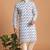 Men multicolor cotton blend digital print kurta set