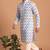 Men multicolor cotton blend digital print kurta set