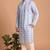 Men multicolor cotton blend digital print kurta set