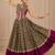 Wine Navratri Chanderi Lehenga with Real Mirror Work