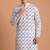 Men multicolor cotton blend digital print kurta set