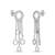 925 silver earrings halo cascade drop earrings for women