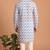 Men multicolor cotton blend digital print kurta set