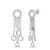925 silver earrings halo cascade drop earrings for women