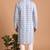 Men multicolor cotton blend digital print kurta set